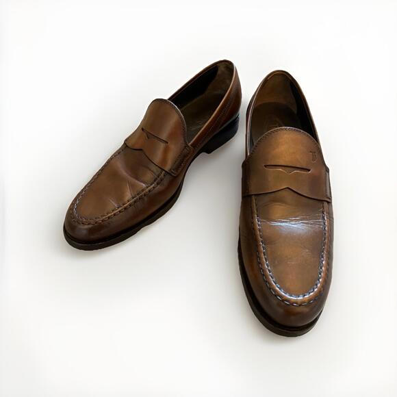 TODS MENS BROWN PENNY LOAFERS SIZE 9US MADE IN ITALY GREAT CONDITION! RP ~$800